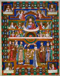 Incoronazione di Enrico il Leone, Duca di Sassonia, e sua moglie Matilde