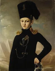 Cosacco del 1° Reggimento Cosacco a Cavallo Conte M.A. Dmitriev-Mamonov, primo quarto del XIX secolo