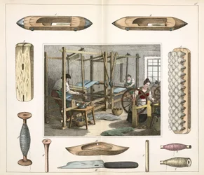 Cotone e seta, tessitura Il tessitore