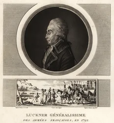 Conte Nicolas Luckner, generale della Rivoluzione Francese, Generalissimo delle Armate Francesi, giustiziato nel 1794