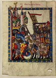 Conte Wernher von Homberg dal Codex Manesse, tra il 1305 e il 1340