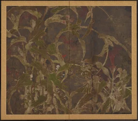 Coxcombs, mais e glorie del mattino, periodo Momoyama, 1568-1615
