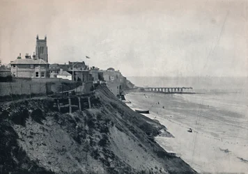 Cromer - Mostrando la chiesa sulle scogliere, 1895