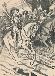 Cromwell guida i suoi Ironsides in battaglia, c1907