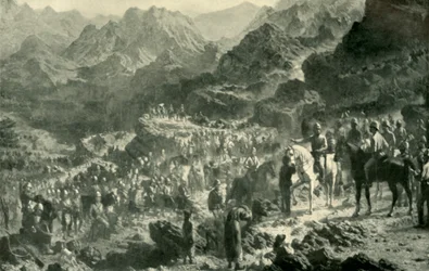 Attraversando lo Zamburak Kotal, 1901