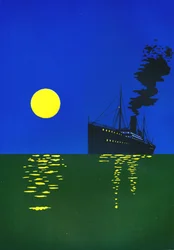 Nave da crociera in mare con sole, 1909
