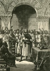 I crociati proclamano Goffredo di Buglione re di Gerusalemme, 1890