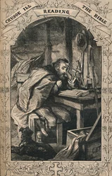 Crusoe che legge la Bibbia, c1870