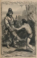 Crusoe e Venerdì, c1870