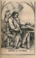 Crusoe a cena, c1870