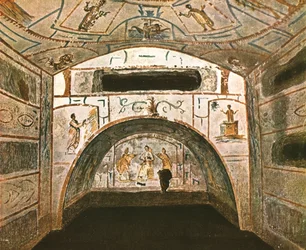 Cripta della Madonna nelle Catacombe di Marcellino e Pietro, Roma, Italia