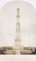 Palazzo di Cristallo, Post-Grande Esposizione Progetto per convertire il Palazzo di Cristallo in una torre alta 1000 piedi