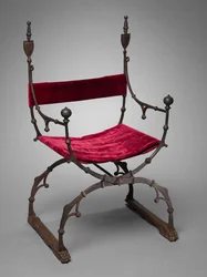 Sedia pieghevole curule, c. 1450-1500