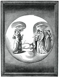 Dante e Beatrice trasportati sulla luna, XVI secolo 1870