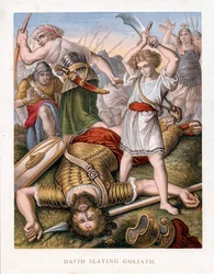 Davide uccide Golia, c1860