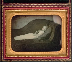 Bambino morto su un divano, c. 1855