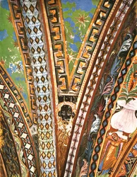 Decorazione nella Basilica di San Francesco, Assisi, Italia