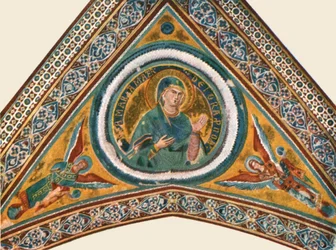 Decorazione nella Basilica di San Francesco, Assisi, Italia, 1928
