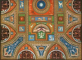 Decorazione negli Appartamenti Borgia, Palazzo Apostolico, Vaticano, Roma, Italia, 1928