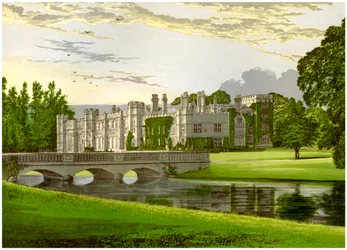 Deene Park, Northamptonshire, casa della Contessa di Cardigan, c1880