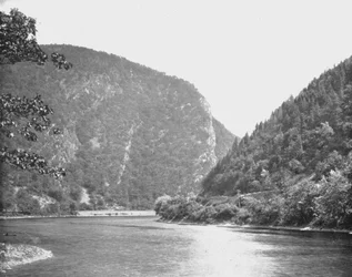 Delaware Water Gap, Contea di Monroe, Pennsylvania, USA, c. 1900