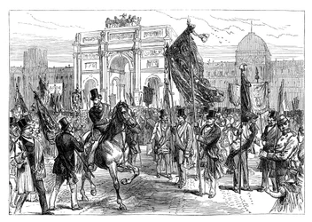 Manifestazione dei massoni parigini, Francia, 1870, fine del XIX secolo