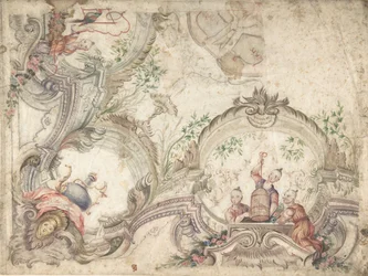Progetto per una decorazione del soffitto con cineserie, 1725-75