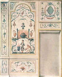 Progetto per una parete della sala da pranzo, Francia, 1928