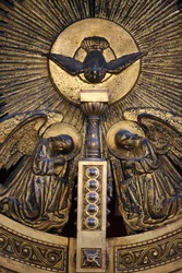 (dettaglio) iconostasi della chiesa bulgara di San Stefano, Istanbul, Turchia