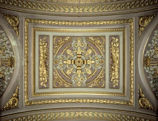(dettaglio) di una cupola, Galerie des Batailles, Chateau de Versailles, Francia