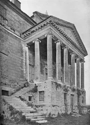 Dettaglio del fronte nord e portico, La Malcontenta, Mira, Veneto, Italia