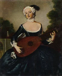 Die Lieblingsschwester Friedr. D. Gr. 1709-1758. - Dipinto di Pesne, 1934