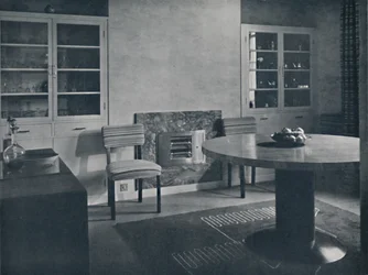 Sala da pranzo per una casa a Highgate Village, Londra, 1936