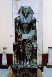Statua di diorite del faraone egiziano antico Khafre