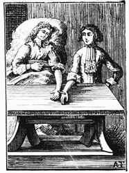 Trasfusione di sangue diretta da persona a persona eseguita al polso, 1679