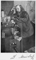 Dmitri Ivanovich Mendeleyev, chimico russo, 1834-1907, c. 1900