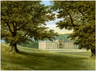 Castello di Donington, Leicestershire, casa della famiglia Abney-Hastings, c1880