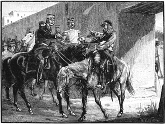 Il dottor Brydon arriva a Jelalabad con notizie di morti britannici, Prima Guerra Anglo-Afghana, 1842