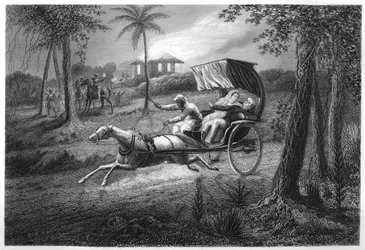 Il dottor Graham colpito nella sua carrozza dai ribelli di Sealkote, 1857, c. 1860