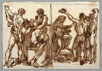 Disegno, Il giudizio di Salomone; La scuoiatura di Marsia, ca. 1820