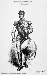 Tamburino, 1º reggimento della Legione Straniera Francese, XX secolo