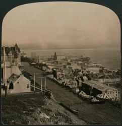 Terrazza Dufferin, Città Vecchia e Fiume San Lorenzo dalla Cittadella, Quebec, Canada, 1906