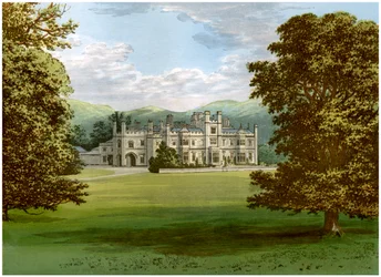 Dunmore Park, Stirlingshire, Scozia, casa del Conte di Dunmore, c1880