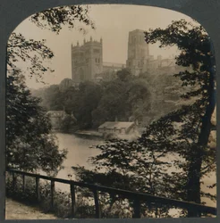 Cattedrale di Durham - Vista dal fiume, Inghilterra