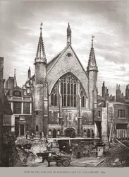 Estremità orientale della Guild Hall e Biblioteca, 1870, 1886
