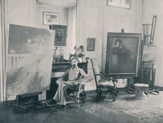 Edmond Francois Aman-Jean 1858-1936. Pittore simbolista francese, 1898