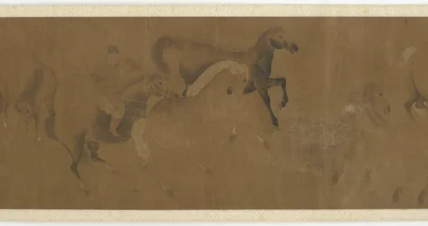 Otto cavalli e un groom, Dinastia Ming o Qing, XVII secolo