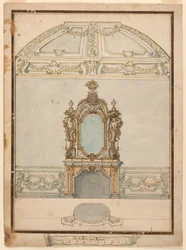 Elevazione di una parete con camino