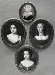Elizabeth Cromwell, madre di Oliver Cromwell, e le sue figlie, Mary, Elizabeth e Bridget, 1899