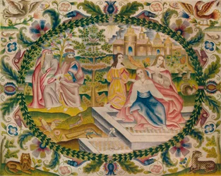 Quadro ricamato, metà del XVII secolo, 1929